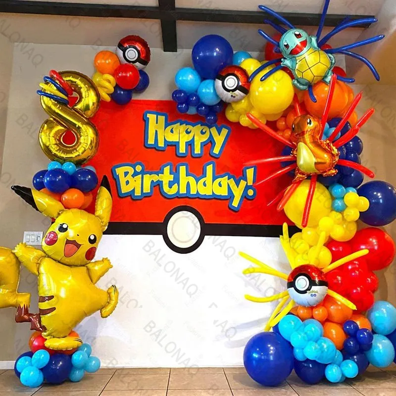 Wedding Balloon Arch - 84 szt. Balony Pikachu, girlanda, zestaw