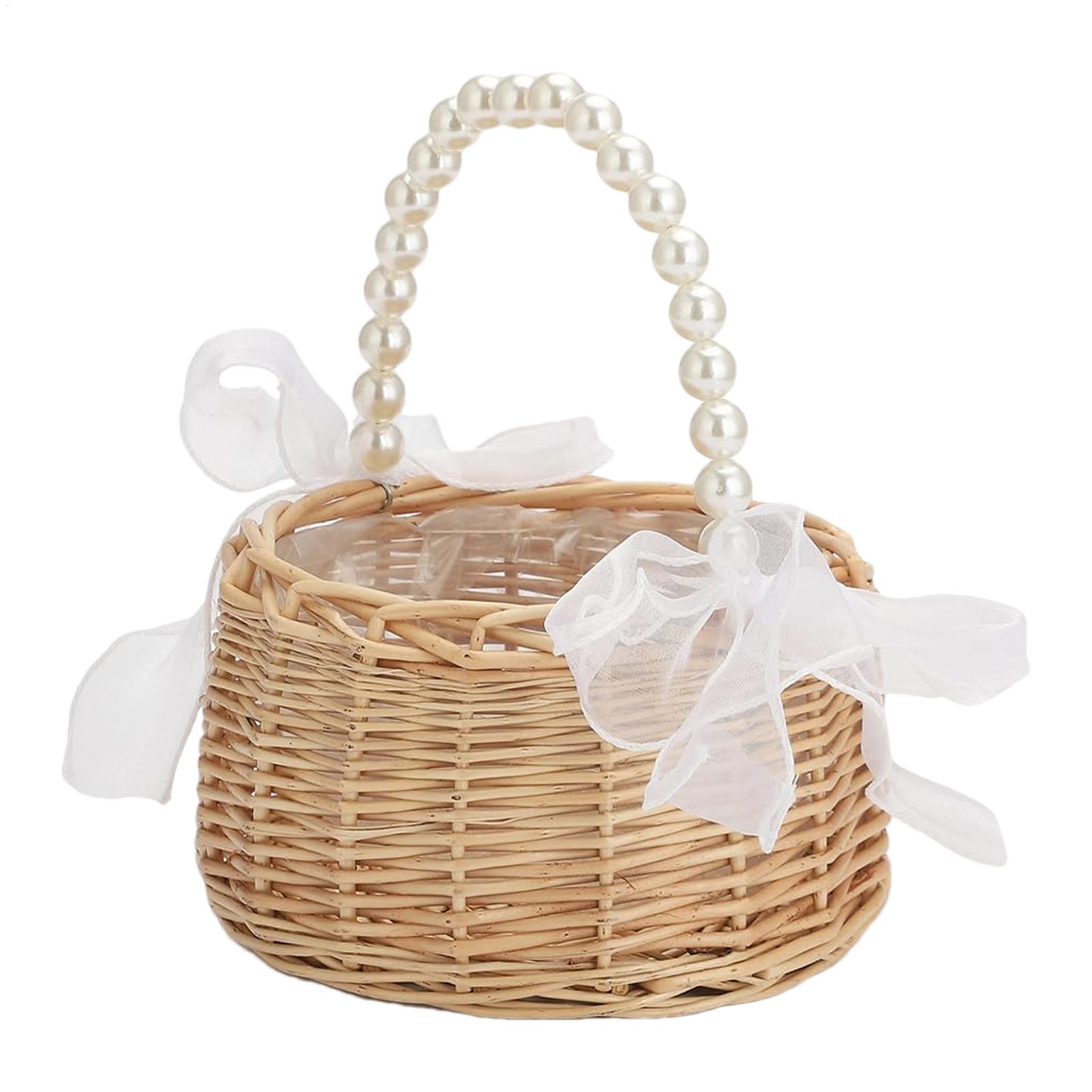 Wedding Hampers - Wiklinowy koszyk na kwiaty z rattanu