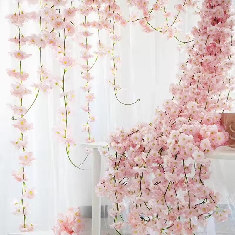 Wedding Arch Flower - 180cm Sztuczne Kwiaty Wiśni, Girlanda, Dekoracja