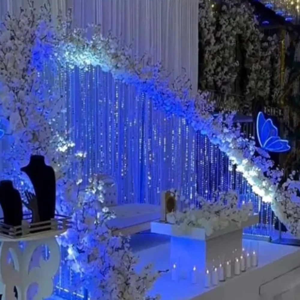 Wedding Balloon Arch - Akrylowy łuk z koralików, sztuczny stojak