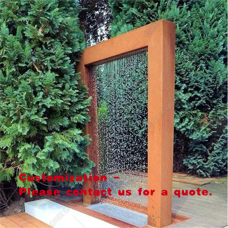 Wedding Fountain - Fontanna wodospadowa z cortenu, stal odporna