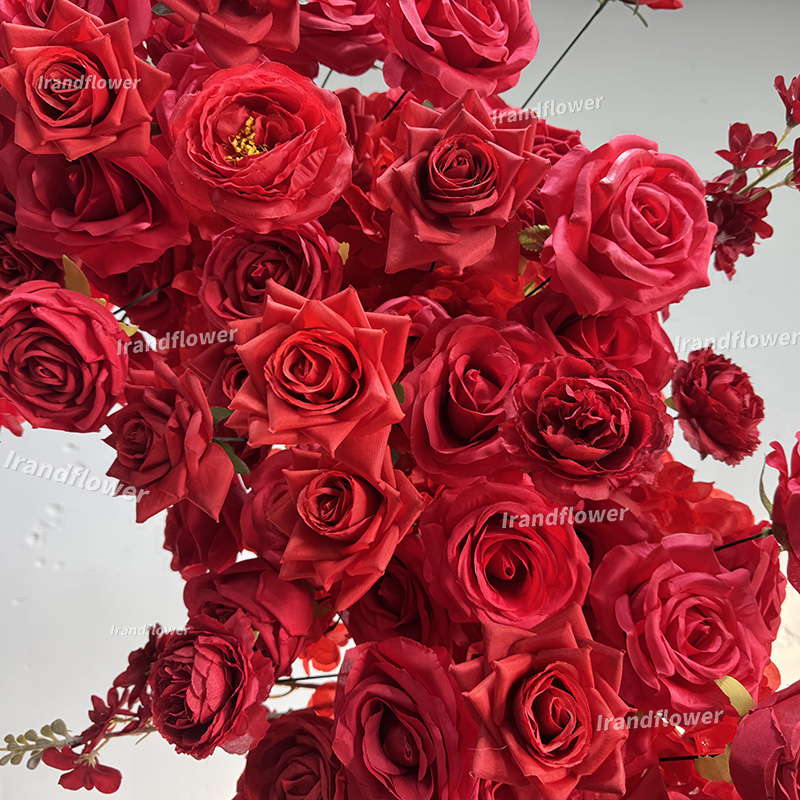 Czerwone, łukowate, sztuczne k – Wedding Arch Flower recenzja i cena