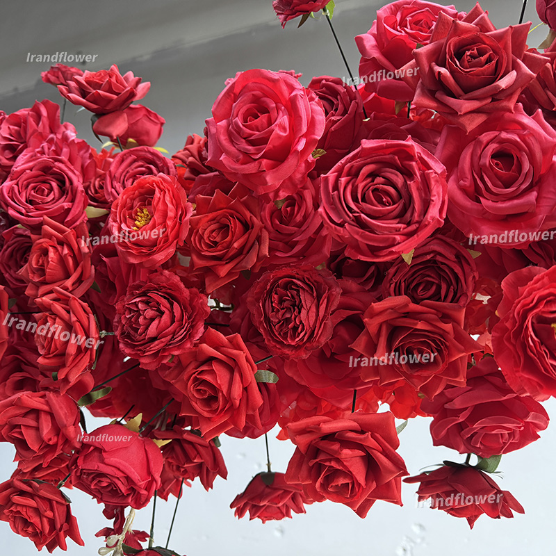 Czerwone, łukowate, sztuczne k – Wedding Arch Flower recenzja i cena