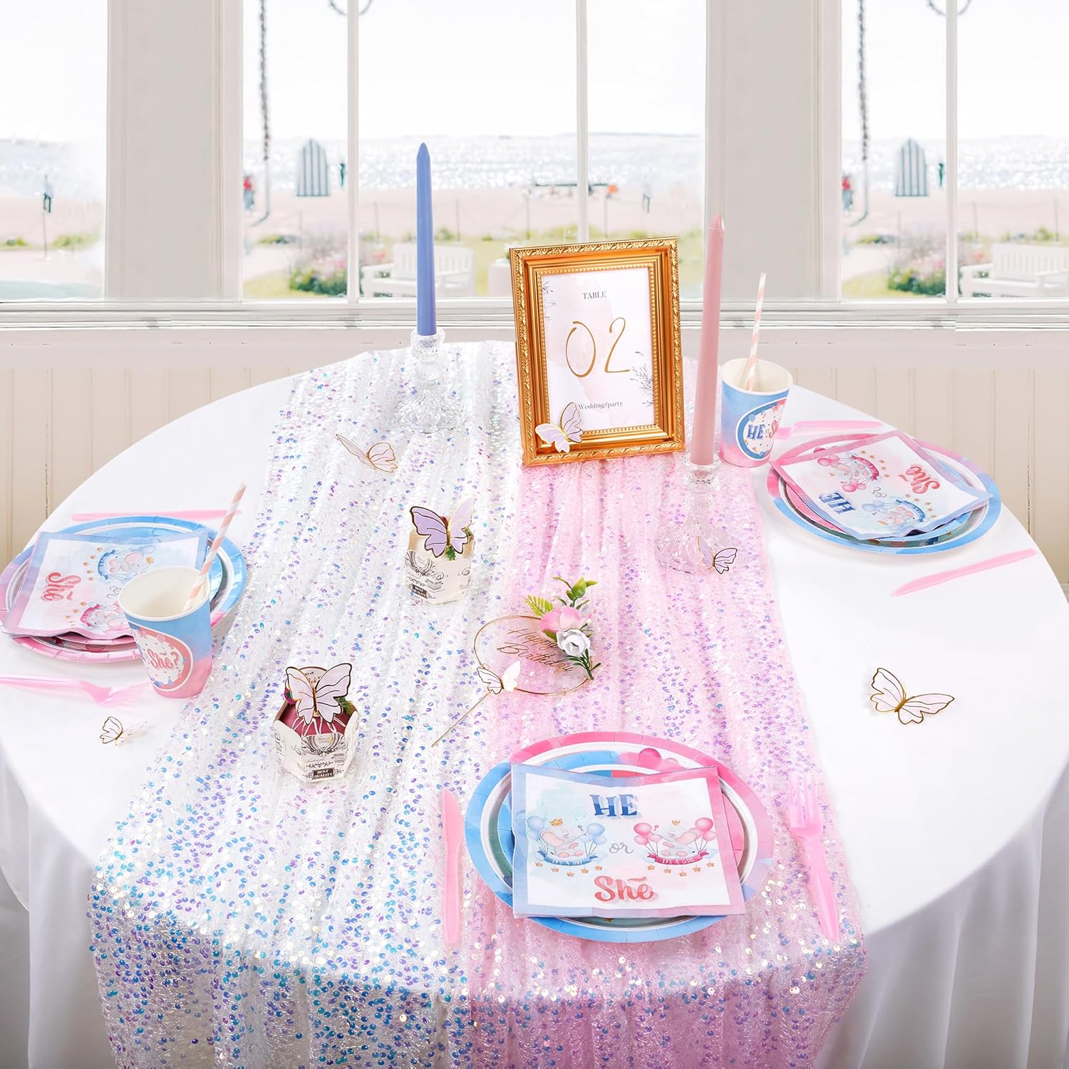Błyszczący, tęczowy bieżnik na – Table Runner Sequin recenzja i cena